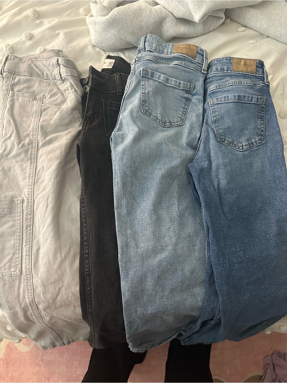 Men's Jeans - Light Blue, Medium Blue, Black, Cream